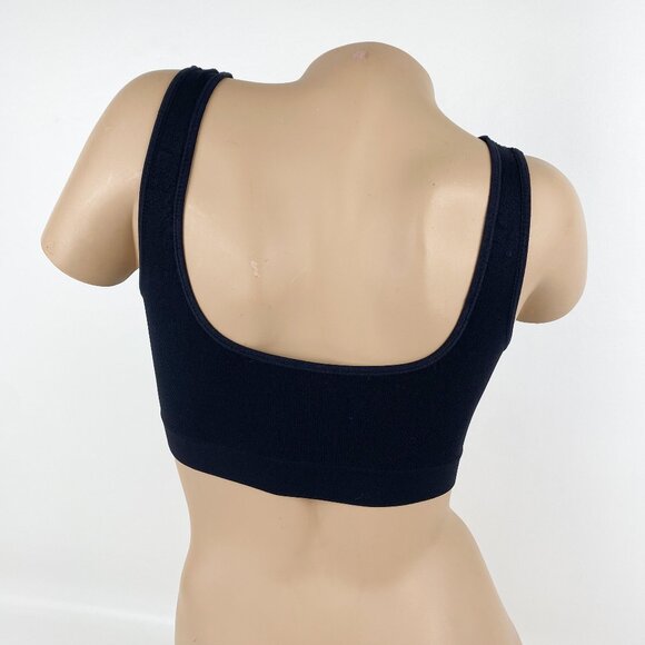 Women's Wireless Marilyn Monroe Bra Bralette size L Black Stretch Fabric - Picture 3 of 6